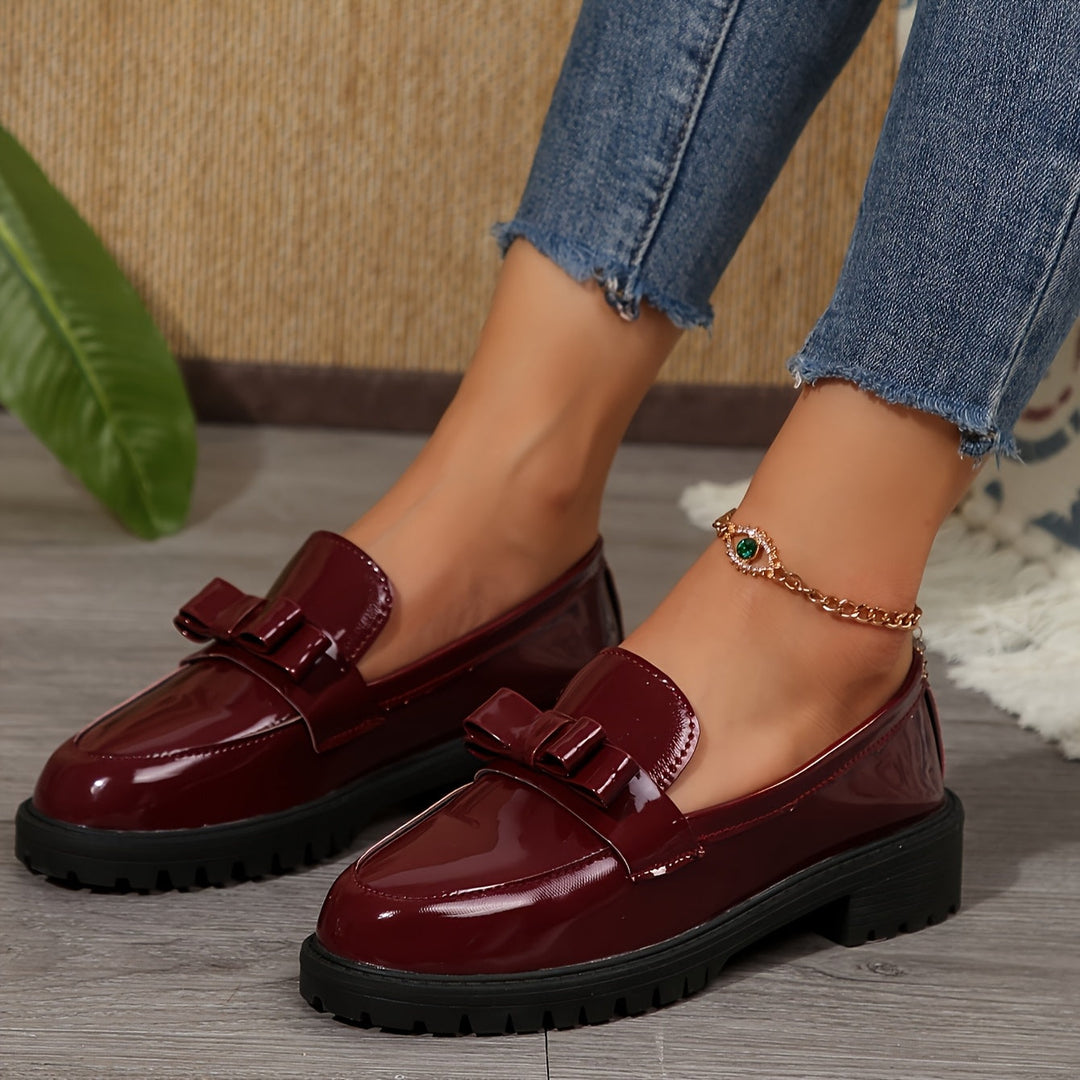 Claudine™ – Mocassins vernis à semelle stable et confort longue durée
