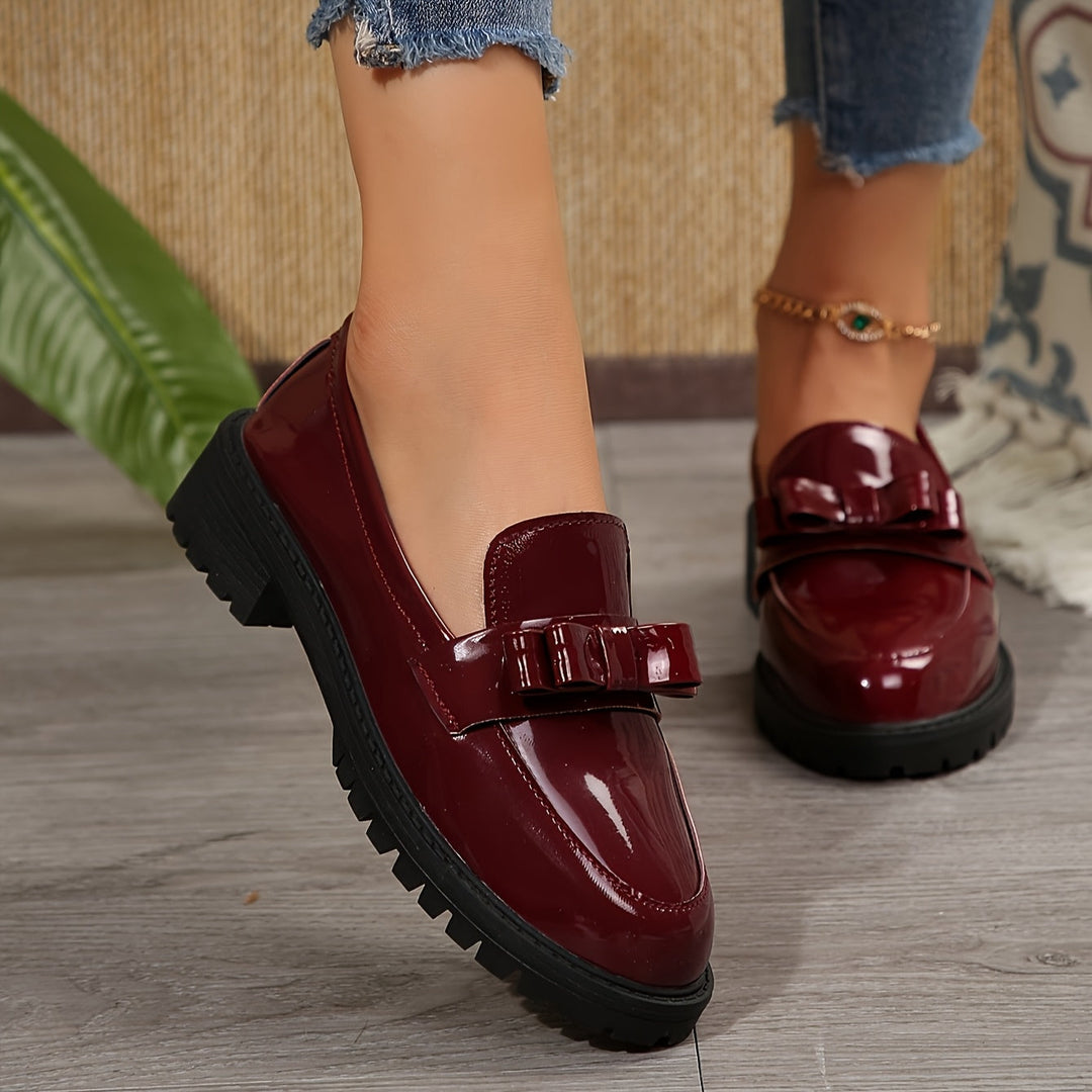Claudine™ – Mocassins vernis à semelle stable et confort longue durée